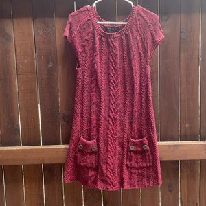 Knit red dress